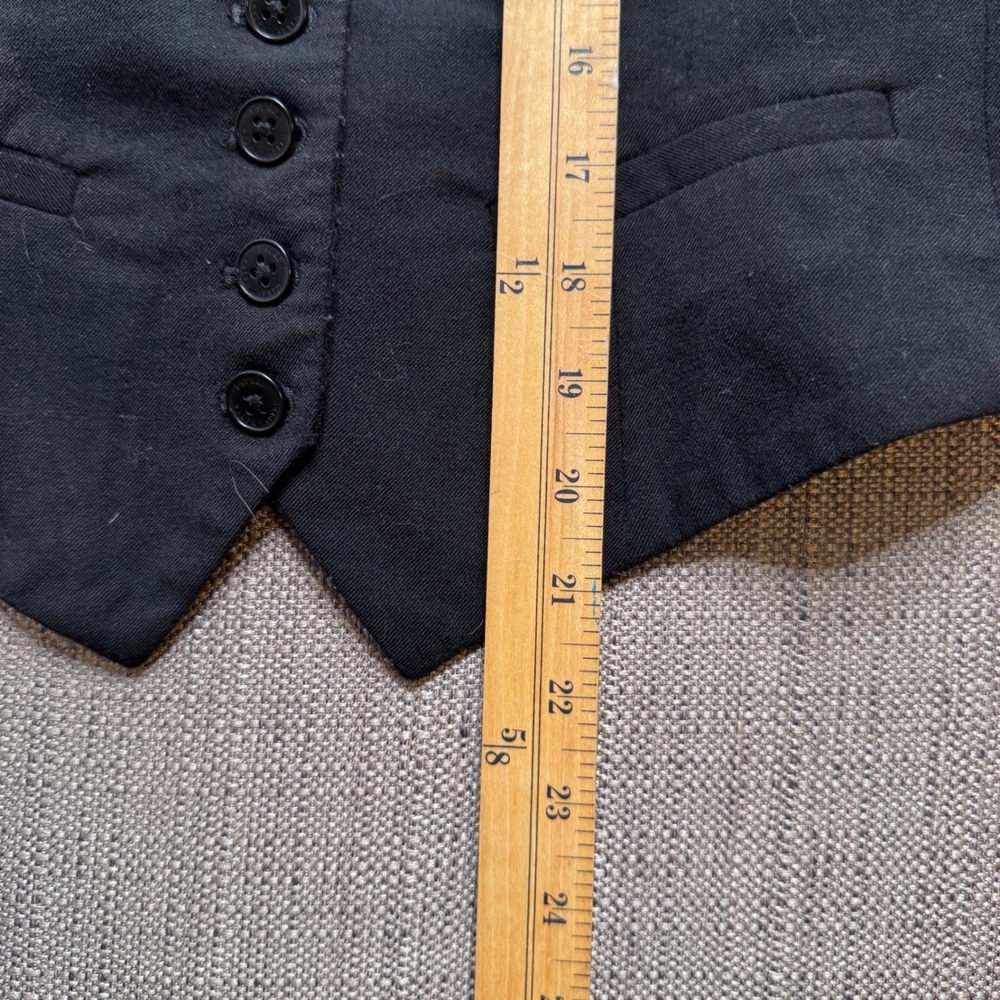 Lauren Ralph Lauren Women Black Wool Blend Tailored Waistcoat Vest Size S 0850 - Picture 5 of 7
